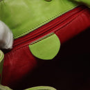CELINE Shoulder Bag Leather Green Auth 115918-18