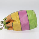 CELINE Shoulder Bag Leather Green Auth 115918-4