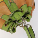 CELINE Shoulder Bag Leather Green Auth 115918-6