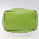 CELINE Shoulder Bag Leather Green Auth 115918-5
