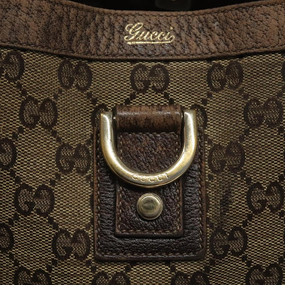 GUCCI GG Canvas Tote Bag Beige 141472 Auth 115948