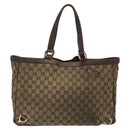GUCCI GG Canvas Tote Bag Beige 141472 Auth 115948-2