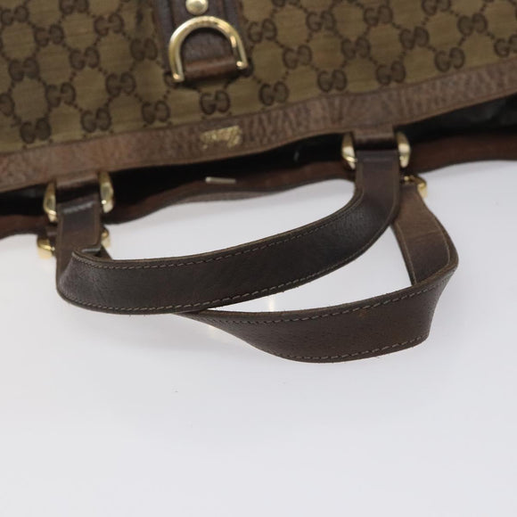 GUCCI GG Canvas Tote Bag Beige 141472 Auth 115948