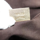 GUCCI GG Crystal Sherry Line Tote Bag Gold Gray Brown 189669 Auth 115950-20