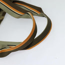 GUCCI GG Crystal Sherry Line Tote Bag Gold Gray Brown 189669 Auth 115950-7