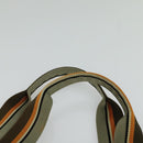 GUCCI GG Crystal Sherry Line Tote Bag Gold Gray Brown 189669 Auth 115950-8