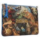 LOUIS VUITTON Celty Pochette Plat Pouch Koons Rubens M64617 LV Auth 115961AM-1