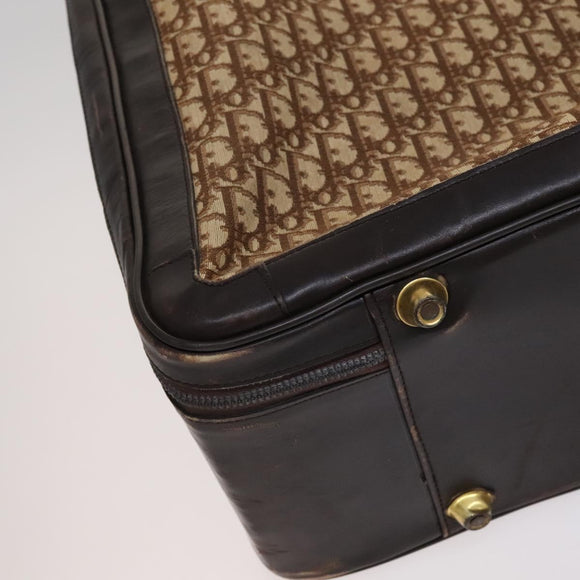 Christian Dior Trotter Canvas Suitcase Brown Auth 115962