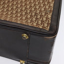 Christian Dior Trotter Canvas Suitcase Brown Auth 115962-17