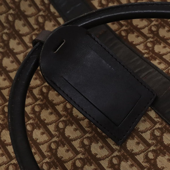 Christian Dior Trotter Canvas Suitcase Brown Auth 115962