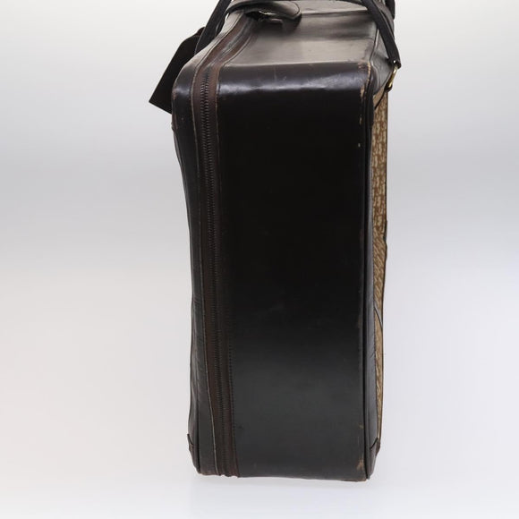 Christian Dior Trotter Canvas Suitcase Brown Auth 115962