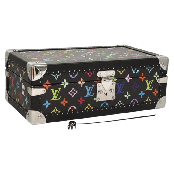 LOUIS VUITTON Multicolor Coffret 8 Montor Jewelry Box Black M13128 Auth 115973SM