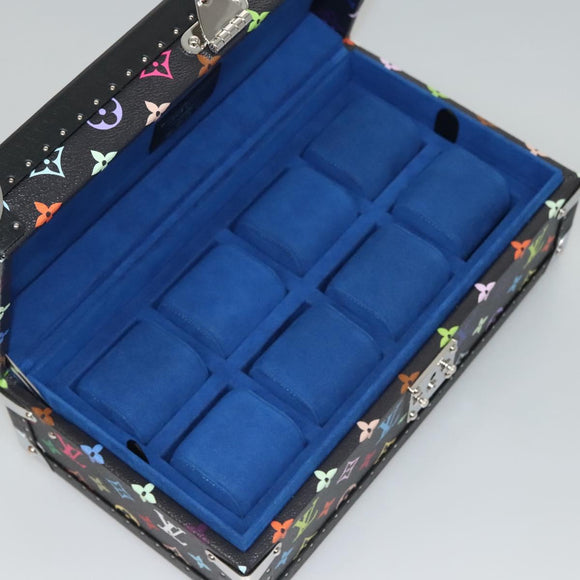LOUIS VUITTON Multicolor Coffret 8 Montor Jewelry Box Black M13128 Auth 115973SM