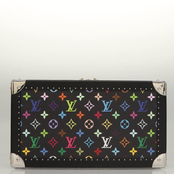 LOUIS VUITTON Multicolor Coffret 8 Montor Jewelry Box Black M13128 Auth 115973SM