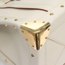 LOUIS VUITTON Suhari Extravagan Hand Bag Leather White M91803 LV Auth 115974S-12