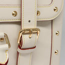 LOUIS VUITTON Suhari Extravagan Hand Bag Leather White M91803 LV Auth 115974S-17