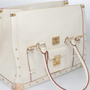 LOUIS VUITTON Suhari Extravagan Hand Bag Leather White M91803 LV Auth 115974S-19