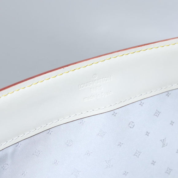 LOUIS VUITTON Suhari Extravagan Hand Bag Leather White M91803 LV Auth 115974S