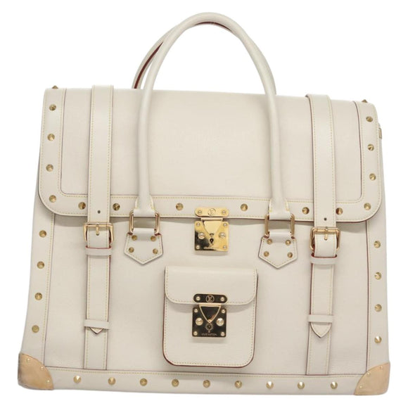 LOUIS VUITTON Suhari Extravagan Handtas Leer Wit M91803 LV Auth 115974SM