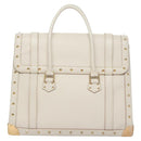 LOUIS VUITTON Suhari Extravagan Hand Bag Leather White M91803 LV Auth 115974S-3