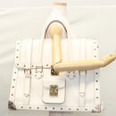 LOUIS VUITTON Suhari Extravagan Hand Bag Leather White M91803 LV Auth 115974S-31
