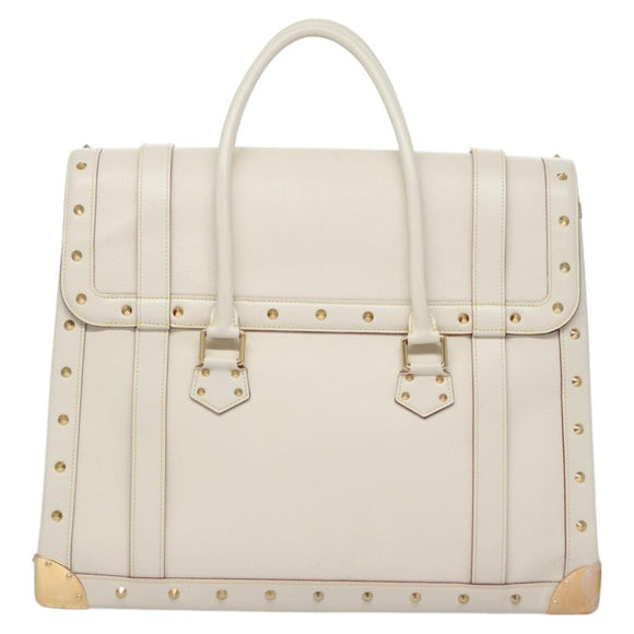 LOUIS VUITTON Suhari Extravagan Handtas Leer Wit M91803 LV Auth 115974SM