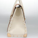 LOUIS VUITTON Suhari Extravagan Hand Bag Leather White M91803 LV Auth 115974S-5