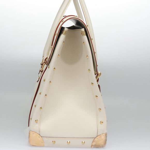 LOUIS VUITTON Suhari Extravagan Handtas Leer Wit M91803 LV Auth 115974SM
