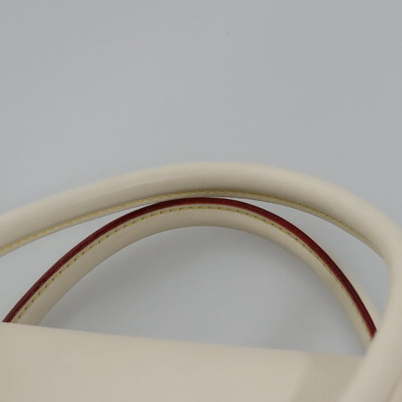 LOUIS VUITTON Suhari Extravagan Hand Bag Leather White M91803 LV Auth 115974S