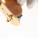 LOUIS VUITTON Petula Skate Charm metal Yellow M00869 LV Auth 115991S-16
