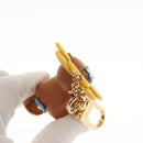 LOUIS VUITTON Petula Skate Charm metal Yellow M00869 LV Auth 115991S-6