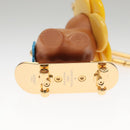 LOUIS VUITTON Petula Skate Charm metal Yellow M00869 LV Auth 115991S-5