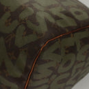 LOUIS VUITTON Monogram Graffiti Keepall 50 Boston Bag Khaki M92196 Auth 115992-13