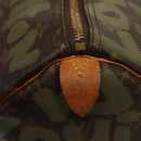 LOUIS VUITTON Monogram Graffiti Keepall 50 Boston Bag Khaki M92196 Auth 115992-16
