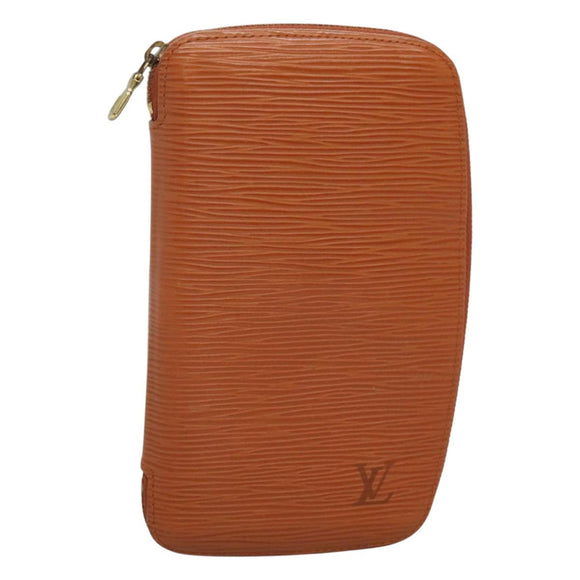 LOUIS VUITTON Epi Agenda Geod Wallet Brown LV Auth 115995