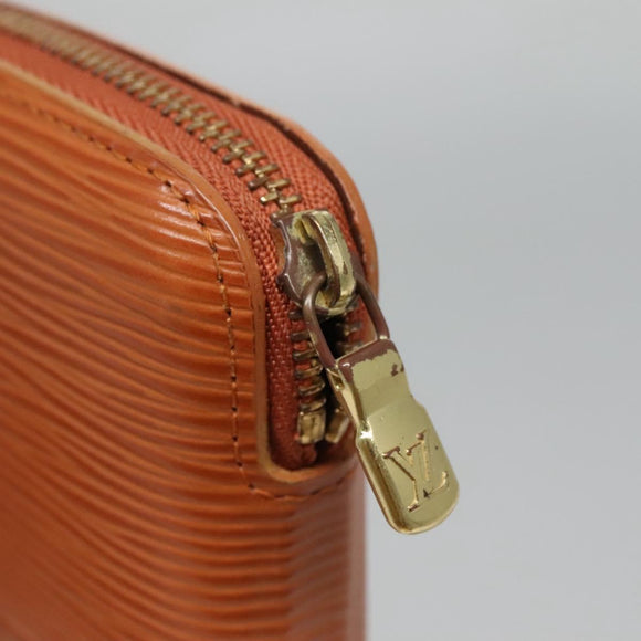 LOUIS VUITTON Epi Agenda Geod Wallet Brown LV Auth 115995