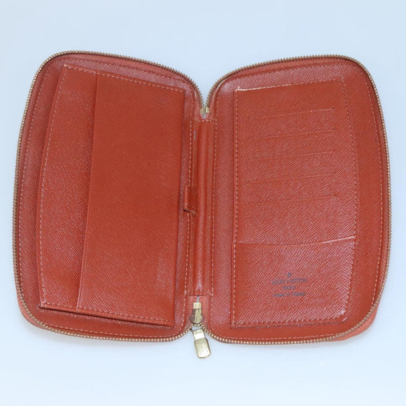 LOUIS VUITTON Epi Agenda Geod Wallet Brown LV Auth 115995