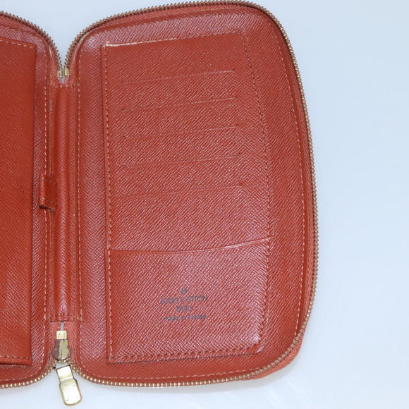 LOUIS VUITTON Epi Agenda Geod Wallet Brown LV Auth 115995