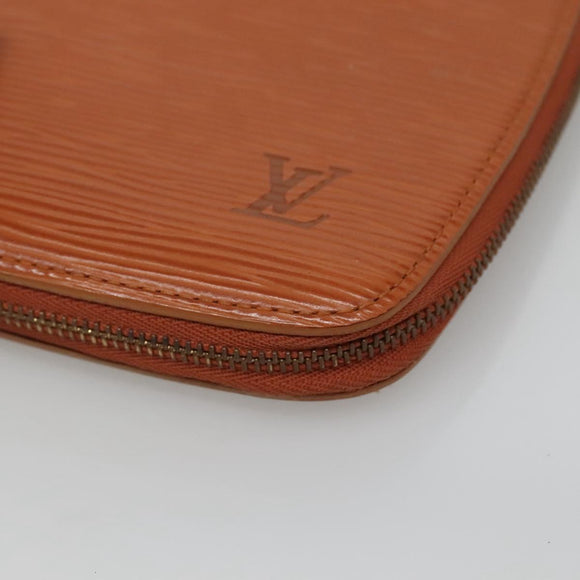 LOUIS VUITTON Epi Agenda Geod Wallet Brown LV Auth 115995