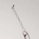 LOUIS VUITTON Necklace metal Red Silver LV Auth 115998-10