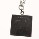 LOUIS VUITTON Necklace metal Red Silver LV Auth 115998-13