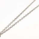 LOUIS VUITTON Necklace metal Red Silver LV Auth 115998-14