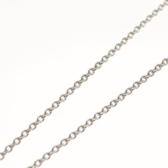 LOUIS VUITTON Necklace metal Red Silver LV Auth 115998