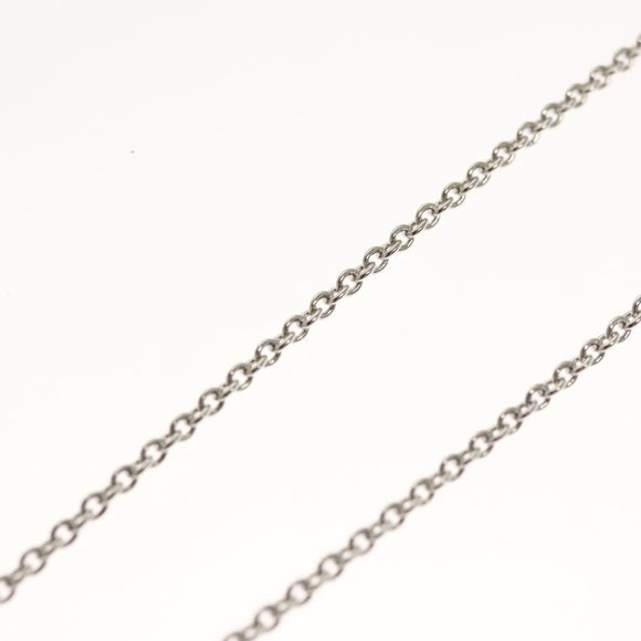 LOUIS VUITTON Necklace metal Red Silver LV Auth 115998