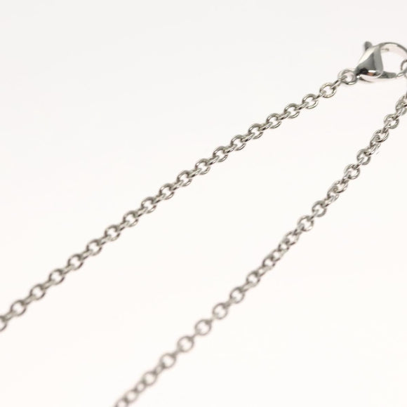 LOUIS VUITTON Necklace metal Red Silver LV Auth 115998