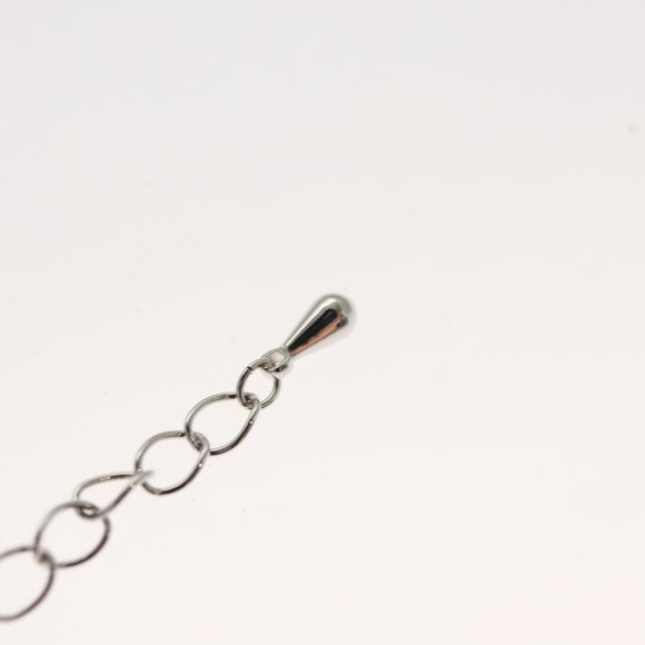 LOUIS VUITTON Necklace metal Red Silver LV Auth 115998