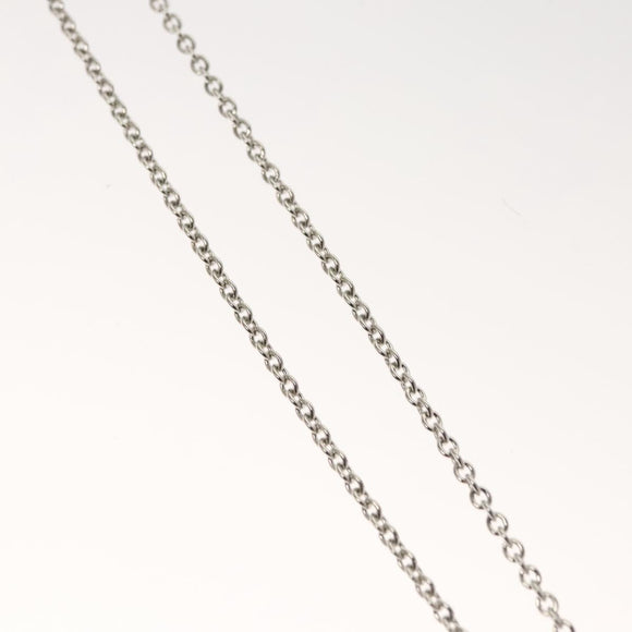 LOUIS VUITTON Necklace metal Red Silver LV Auth 115998