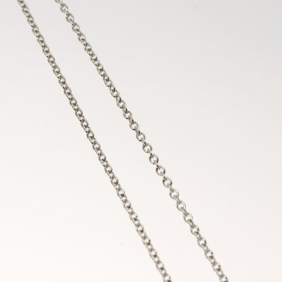 LOUIS VUITTON Necklace metal Red Silver LV Auth 115998