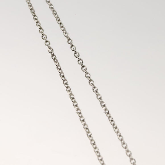 LOUIS VUITTON Necklace metal Red Silver LV Auth 115998