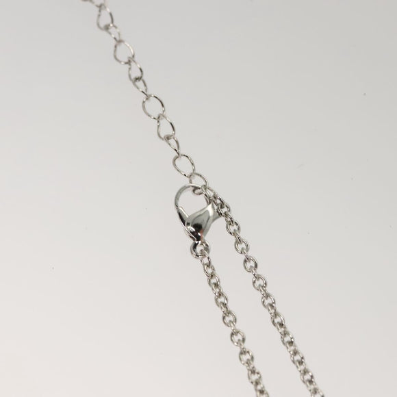 LOUIS VUITTON Necklace metal Red Silver LV Auth 115998